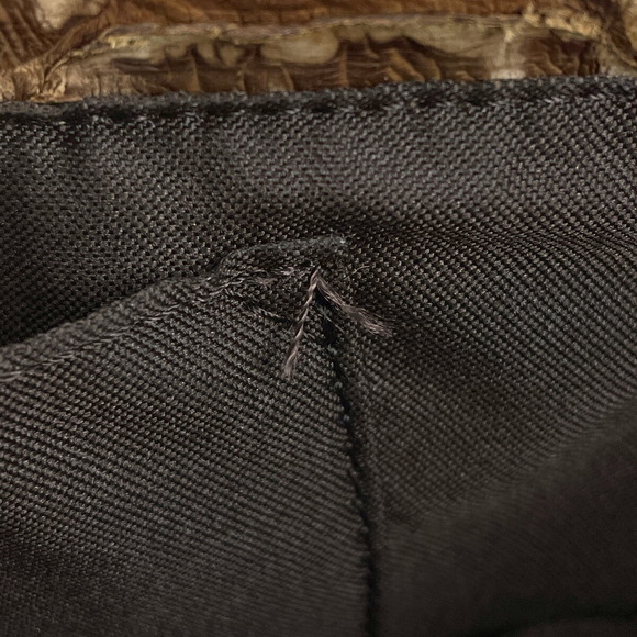 FENDI Zucca Pattern Handbag Animal Pattern Harako Brown - Picture 5 of 6